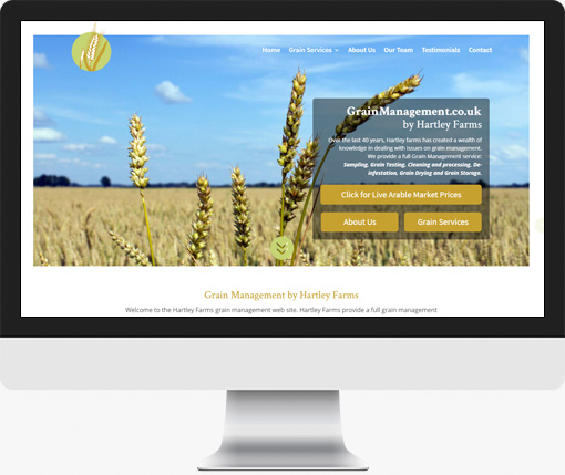 grain management web site screen shot